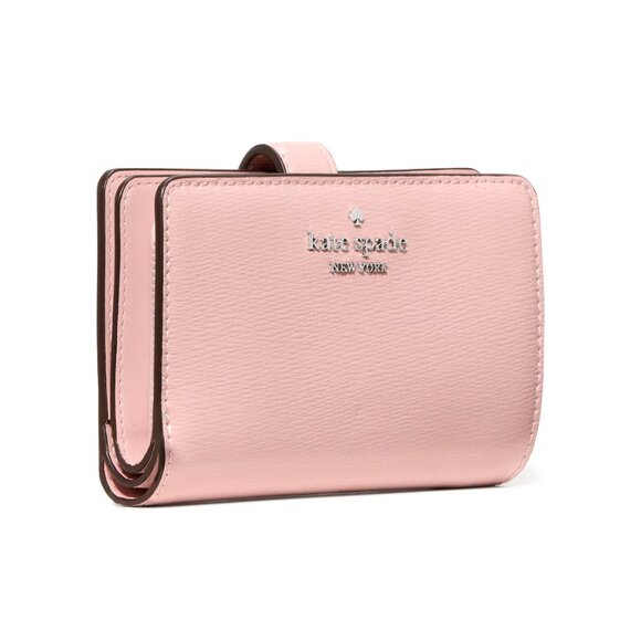 New Kate Spade Madison Medium Bifold Wallet Textured Patent Leather Tutu Pink - Picture 1 of 3